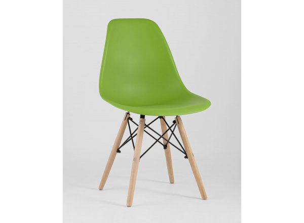 Стул Eames Style DSW зеленый (разборный каркас)